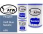 Preview: Peugeot, Delft Blue Metallic, APK: 500ml Lackdose + 500ml Klarlack + 250ml Härter - Set, von ATW Autoteile West.
